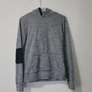 GAP hooded long sleeve sweatshirt, gray/black, Med